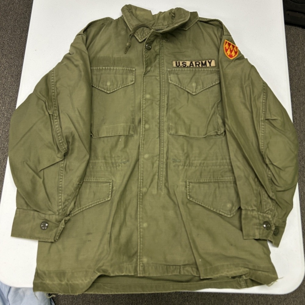 Vintage US Army Field Jacket Men M Olive Drab Military Og-107 Style Utility Coat
